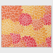 Dahlia-Blume, Muster von Blume, Orange Dahlia Geschenkpapier (Flach)