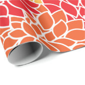 Dahlia-Blume, Muster von Blume, Orange Dahlia Geschenkpapier (Rolleneckpunkt)