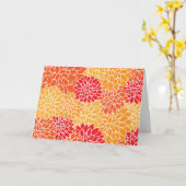 Dahlia-Blume, Muster von Blume, Orange Dahlia Karte (Gelbe Blume)