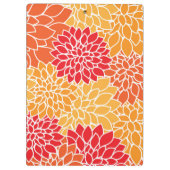 Dahlia-Blume, Muster von Blume, Orange Dahlia Klemmbrett (Rückseite)