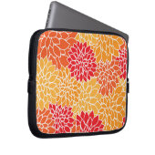 Dahlia-Blume, Muster von Blume, Orange Dahlia Laptopschutzhülle (Vorne Rechts)