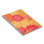Dahlia-Blume, Muster von Blume, Orange Dahlia Notizblock (Rechte Seite)