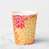 Dahlia-Blume, Muster von Blume, Orange Dahlia Pappbecher (Rechts)