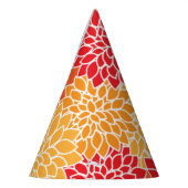 Dahlia-Blume, Muster von Blume, Orange Dahlia Partyhütchen (Links)