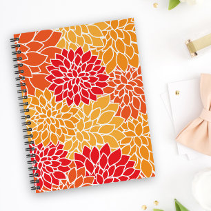 Dahlia-Blume, Muster von Blume, Orange Dahlia Planer
