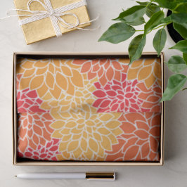 Dahlia-Blume, Muster von Blume, Orange Dahlia Seidenpapier