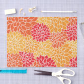 Dahlia-Blume, Muster von Blume, Orange Dahlia Seidenpapier (Handwerk)