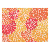 Dahlia-Blume, Muster von Blume, Orange Dahlia Tischdecke (Vorderseite (Horizontal))