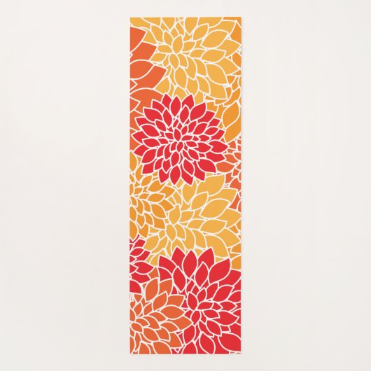 Dahlia-Blume, Muster von Blume, Orange Dahlia Yogamatte (Rückseite)