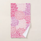 Dahlia-Blume, Muster von Blume, rosa Dahlia Badhandtuch Set (Handtuch)