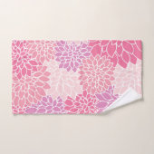 Dahlia-Blume, Muster von Blume, rosa Dahlia Badhandtuch Set (Handtuch)