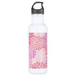 Dahlia-Blume, Muster von Blume, rosa Dahlia Edelstahlflasche