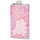 Dahlia-Blume, Muster von Blume, rosa Dahlia Flachmann (Links)