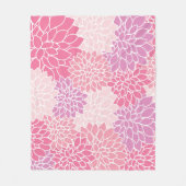 Dahlia-Blume, Muster von Blume, rosa Dahlia Fleecedecke (Vorderseite)