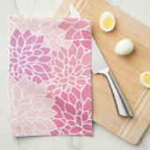 Dahlia-Blume, Muster von Blume, rosa Dahlia Geschirrtuch (Viertel Falte)