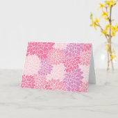 Dahlia-Blume, Muster von Blume, rosa Dahlia Karte (Gelbe Blume)