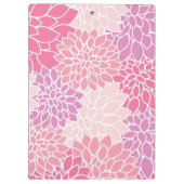 Dahlia-Blume, Muster von Blume, rosa Dahlia Klemmbrett (Rückseite)