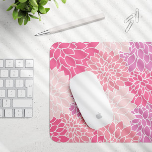 Dahlia-Blume, Muster von Blume, rosa Dahlia Mousepad