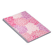 Dahlia-Blume, Muster von Blume, rosa Dahlia Notizblock (Rechte Seite)