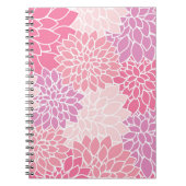 Dahlia-Blume, Muster von Blume, rosa Dahlia Notizblock (Vorderseite)