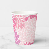 Dahlia-Blume, Muster von Blume, rosa Dahlia Pappbecher (Rechts)