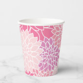 Dahlia-Blume, Muster von Blume, rosa Dahlia Pappbecher (Vorderseite)