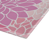 Dahlia-Blume, Muster von Blume, rosa Dahlia Schneidebrett (Ecke)
