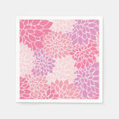 Dahlia-Blume, Muster von Blume, rosa Dahlia Serviette (Vorderseite)