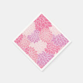 Dahlia-Blume, Muster von Blume, rosa Dahlia Serviette (Ecke)