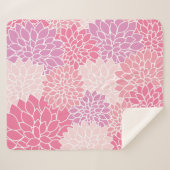 Dahlia-Blume, Muster von Blume, rosa Dahlia Sherpadecke (Vorderseite (Horizontal))