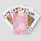 Dahlia-Blume, Muster von Blume, rosa Dahlia Spielkarten (Rückseite)