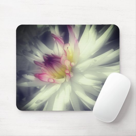 Dahlia Blume Nah Schwarz-Weiß Mousepad (Mit Mouse)