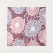 Dahlia Blume nahtlos Muster werfen Kissen Wandteppich (Vorderseite (Horizontal))