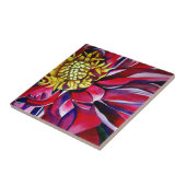 Dahlia Blume Original abstrakte Aquarellkunst Fliese (Seite)