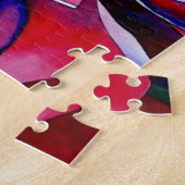 Dahlia Blume Original abstrakte Aquarellkunst Puzzle (Seite)