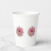 Dahlia-Blume Pappbecher (Rückseite)