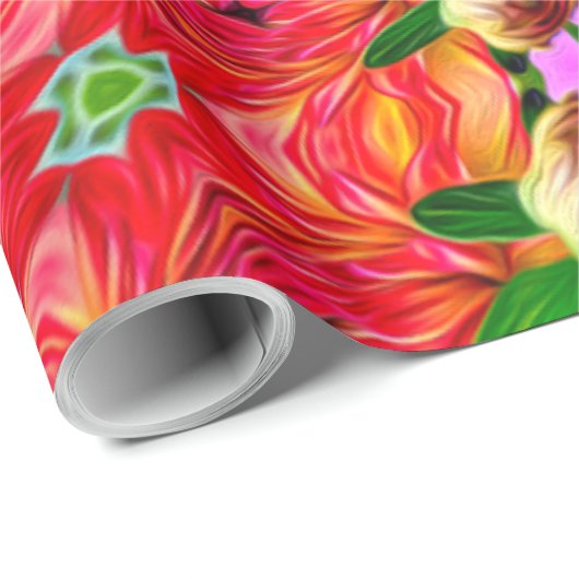 Dahlia Blume Pattern Geschenkpapier (Rolleneckpunkt)