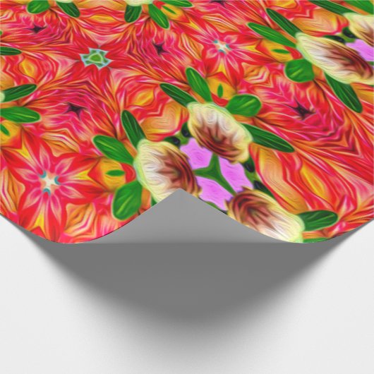 Dahlia Blume Pattern Geschenkpapier (Ecke)