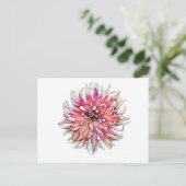 Dahlia-Blume Postkarte (Stehend Vorderseite)
