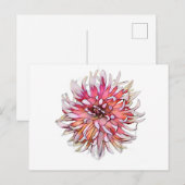 Dahlia-Blume Postkarte (Vorne/Hinten)