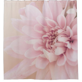 Dahlia Blume Rosa Creme und Blumen Duschvorhang
