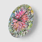 DAHLIA BLUME RUNDE WANDUHR (Winkel)
