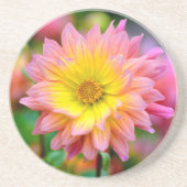 Dahlia Blume Sandstein Untersetzer (Vorne)