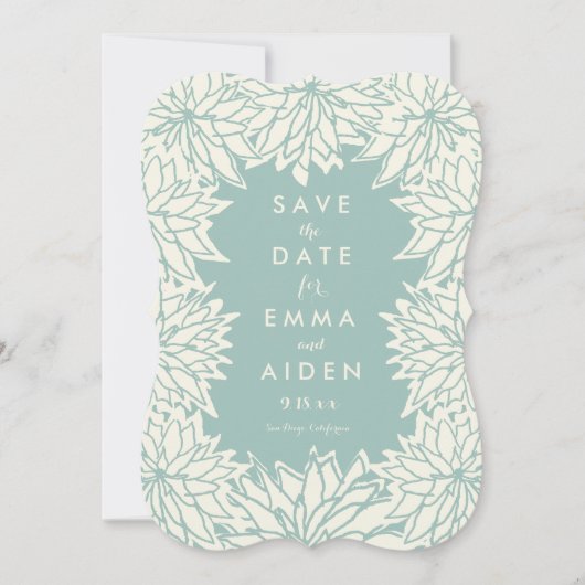 Dahlia Blume Save the Date Card (Vorderseite)
