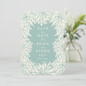 Dahlia Blume Save the Date Card (Stehend Vorderseite)