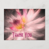 Dahlia Blume Schwarz und Weiß Danke Postcard Postkarte (Vorderseite)