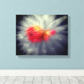 Dahlia Blume Schwarz-Weiß Leinwanddruck (Insitu (Holzboden))