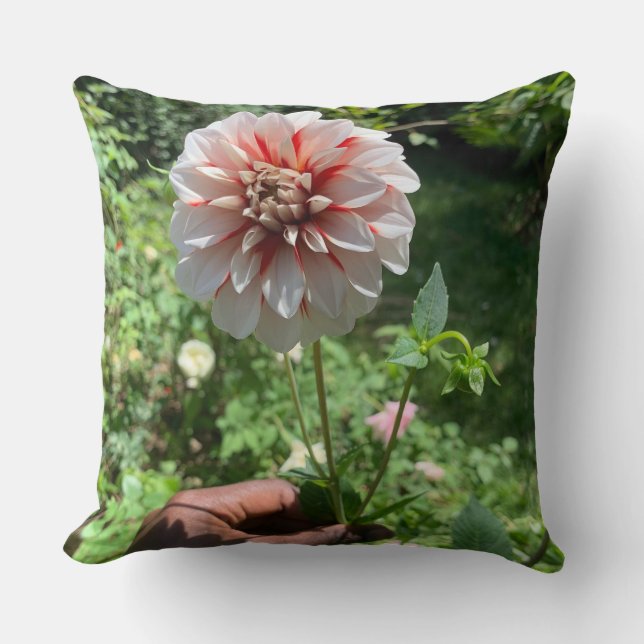 Dahlia Blume throw Kissen (Vorderseite)