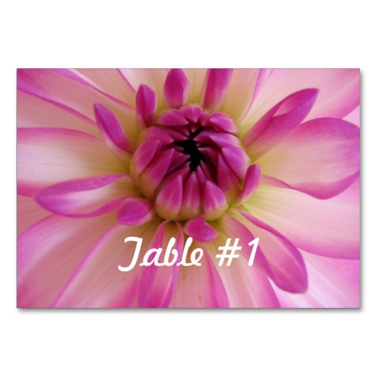 Dahlia Blume Tischnummer (Vorderseite)