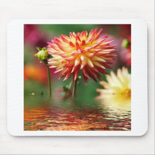 Dahlia-Blume über dem Wasser Mousepad